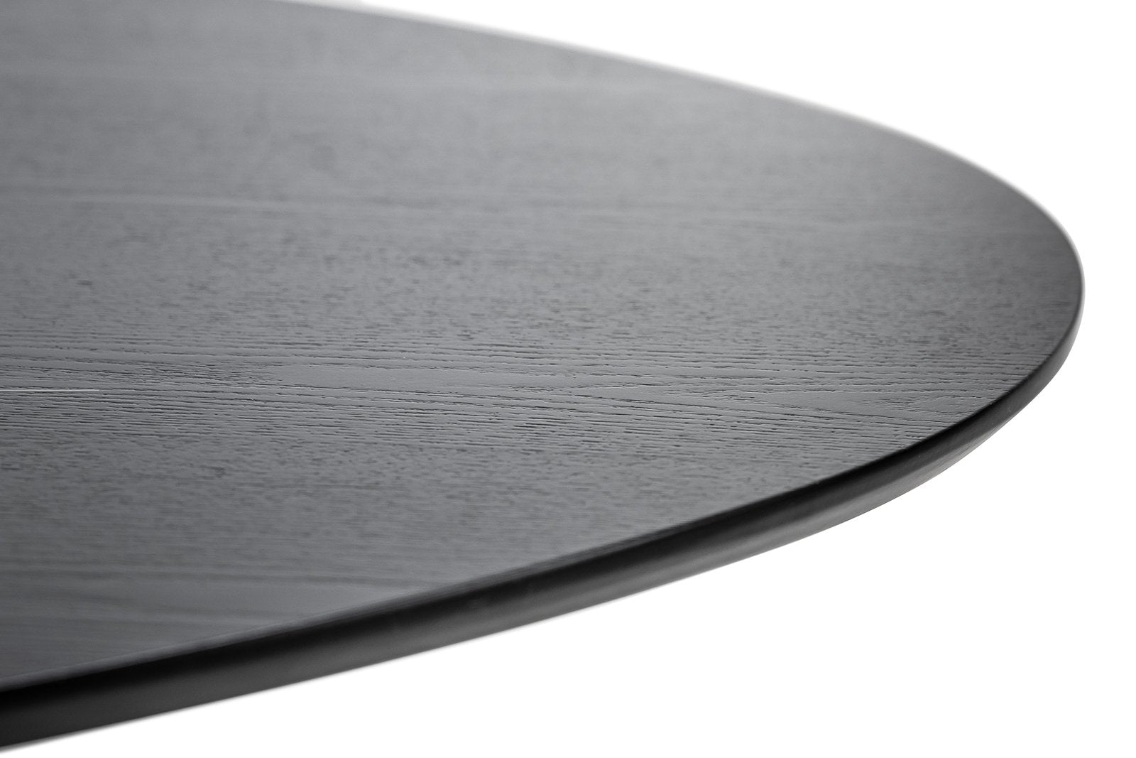 Lint 1.8m Oval Oak Dining Table - Black - Dining Tables