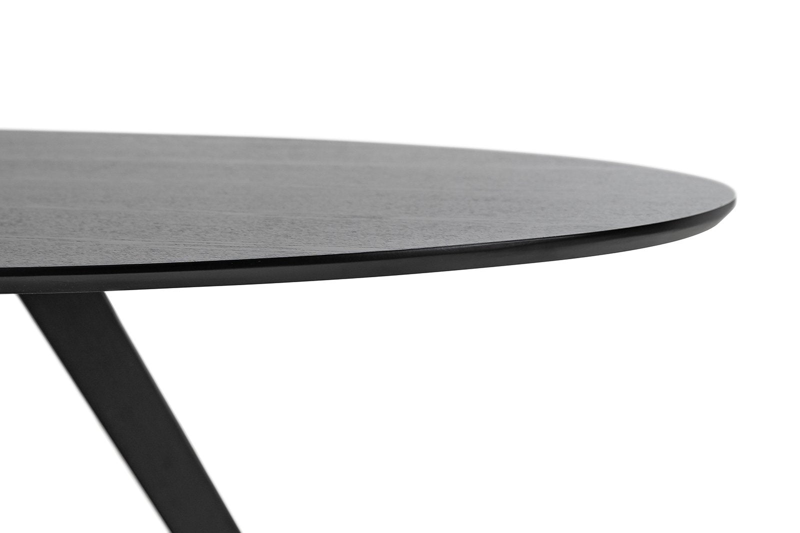 Lint 1.8m Oval Oak Dining Table - Black - Dining Tables
