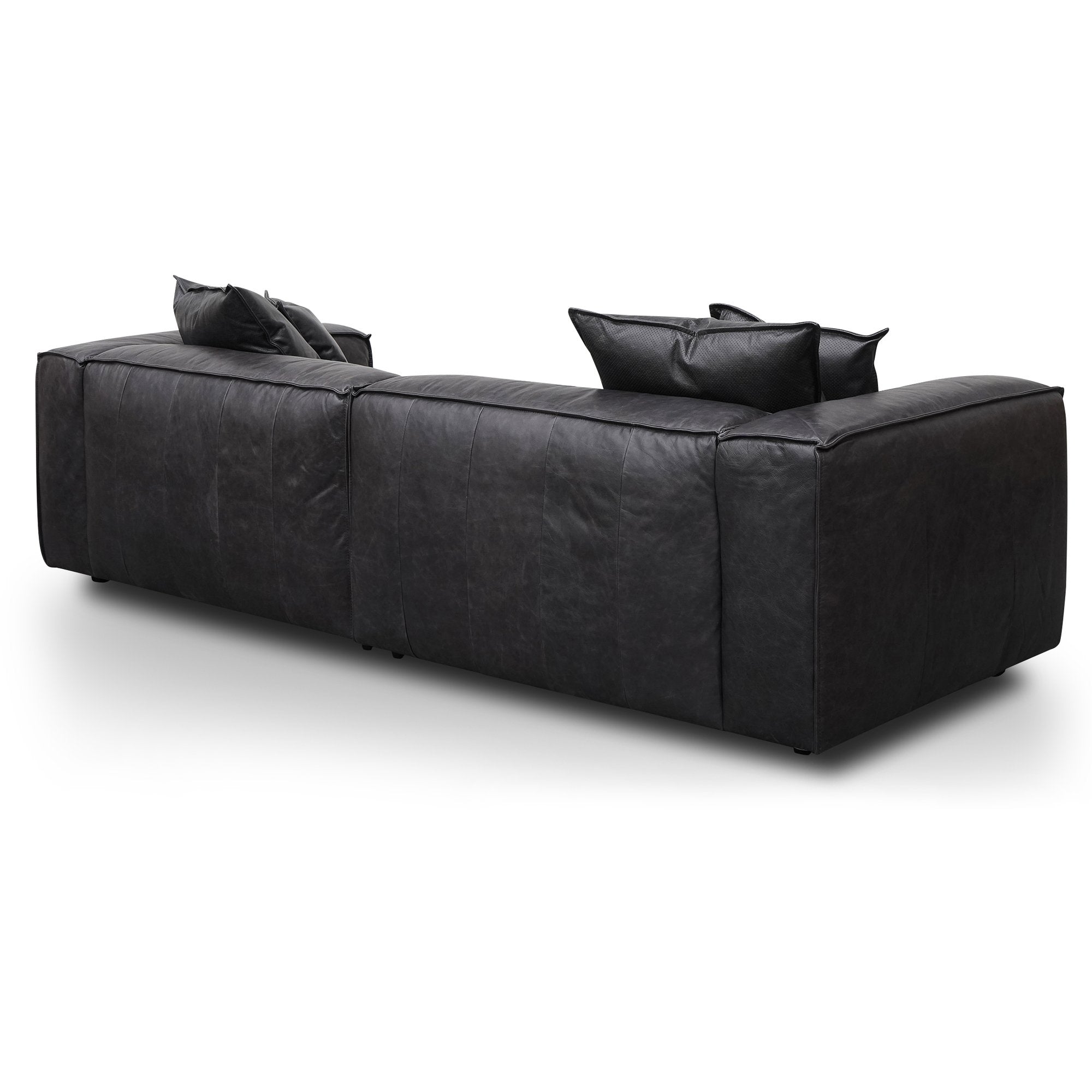 Loft 4S Sofa - Charcoal Leather - Sofas