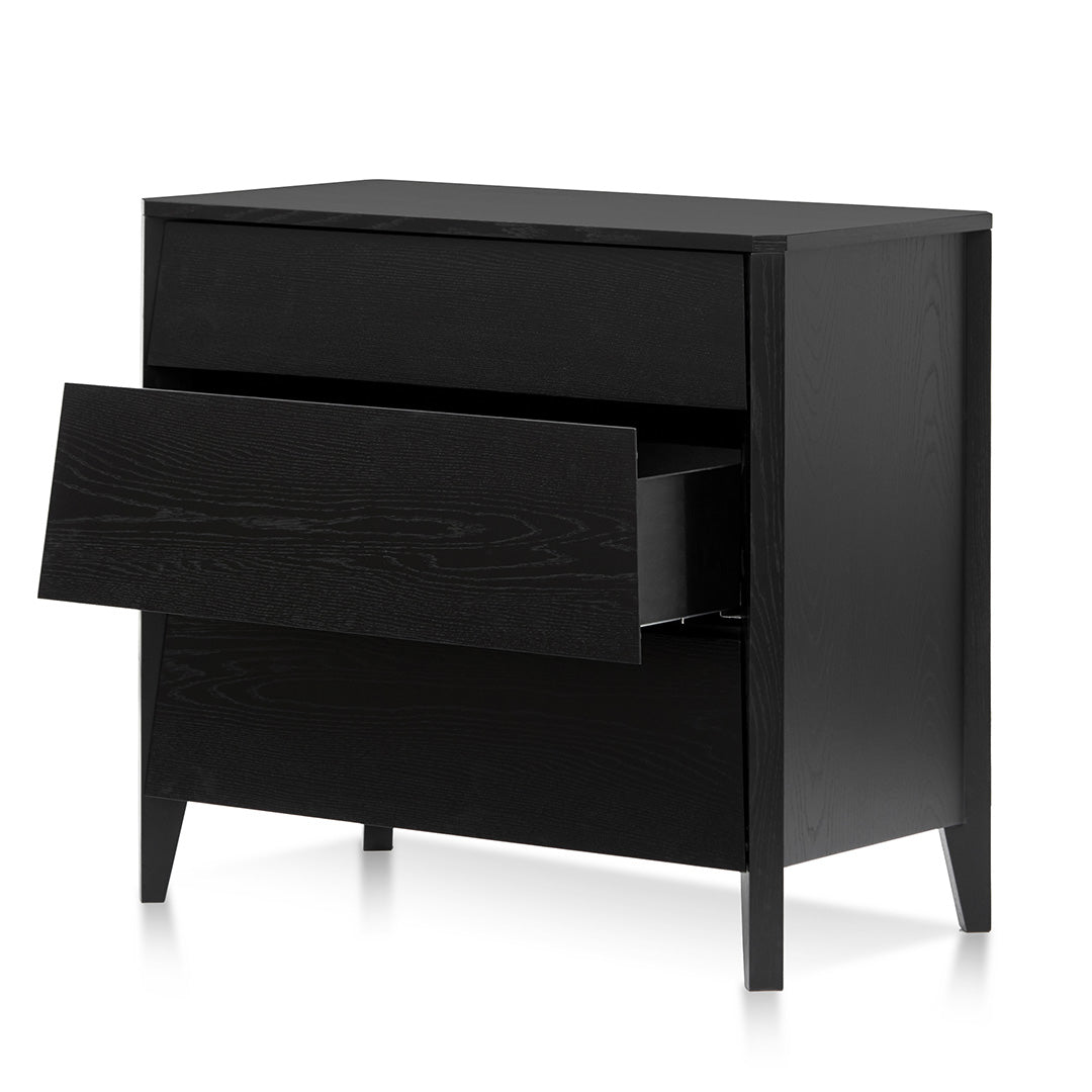 Lucas 3 Drawers Dresser Unit - Black Oak - Dressers