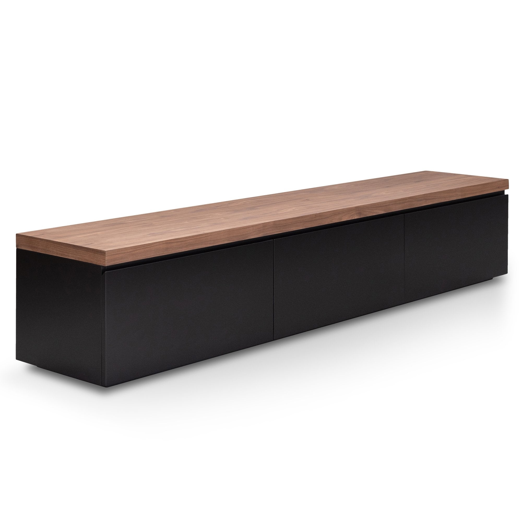 Lucas Black TV Stand - Walnut Top - TV Units