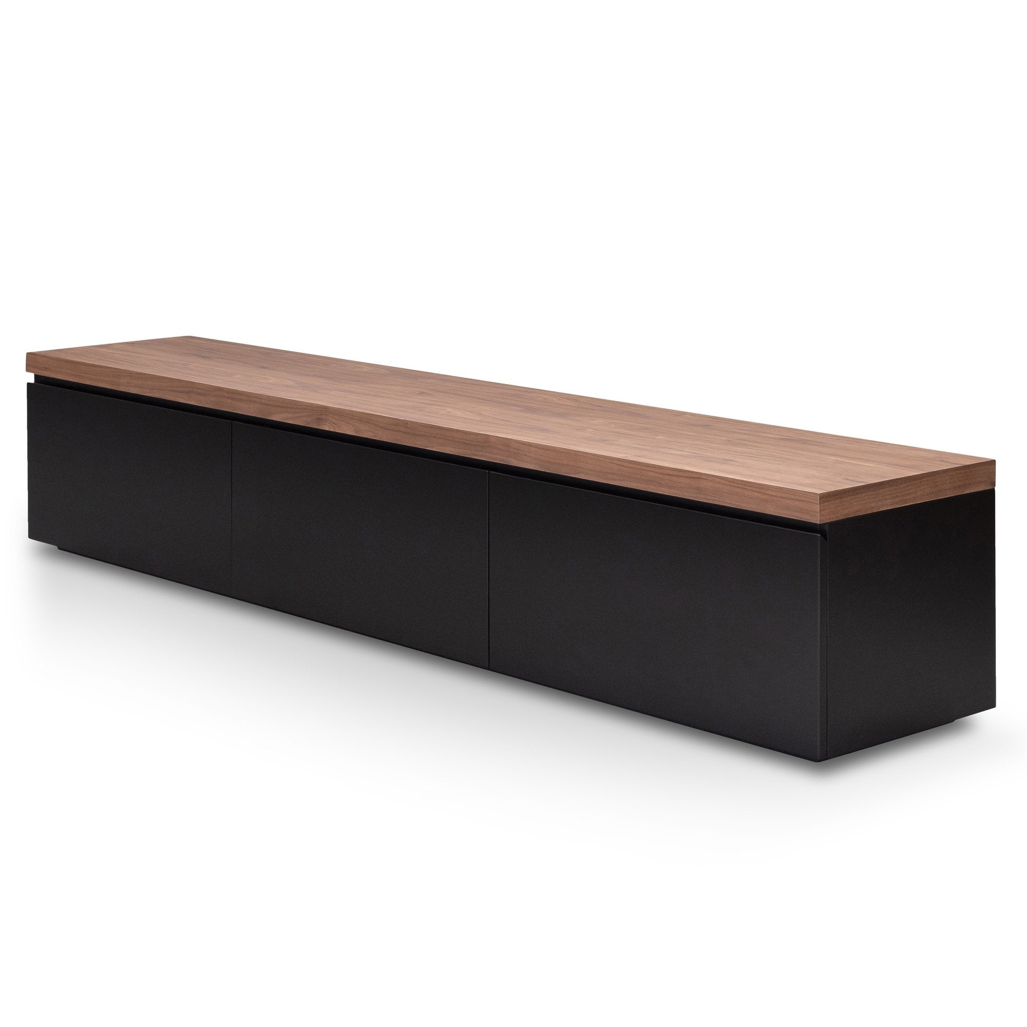 Lucas Black TV Stand - Walnut Top - TV Units