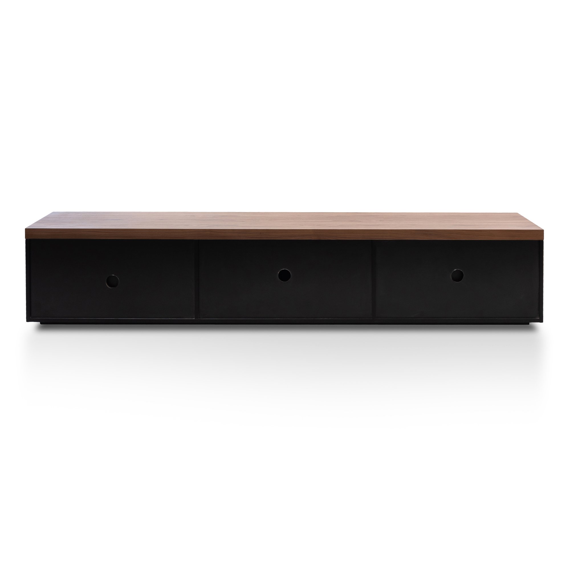 Lucas Black TV Stand - Walnut Top - TV Units