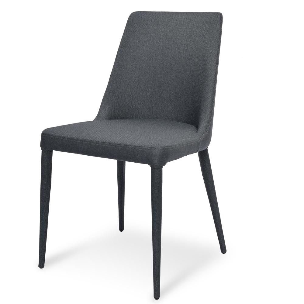 Lucas Fabric Dining Chair - Gunmetal Grey - Dining Chairs