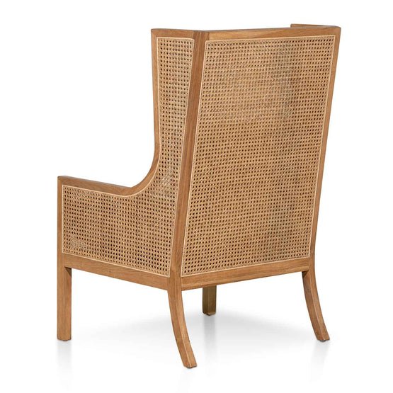 Lucas Wingback Rattan Armchair - Distress Natural - Sand White - Armchairs