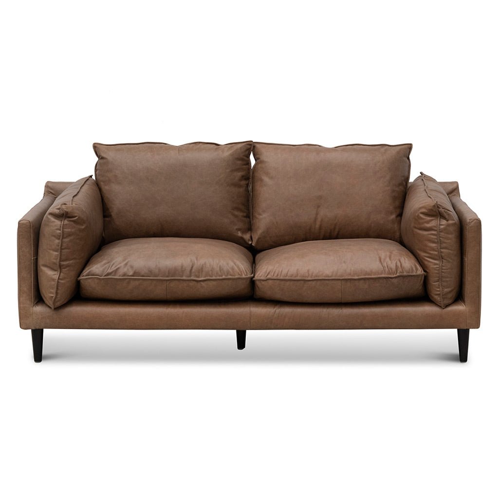 Lucio 2S Sofa - Saddle Brown Leather - Sofas