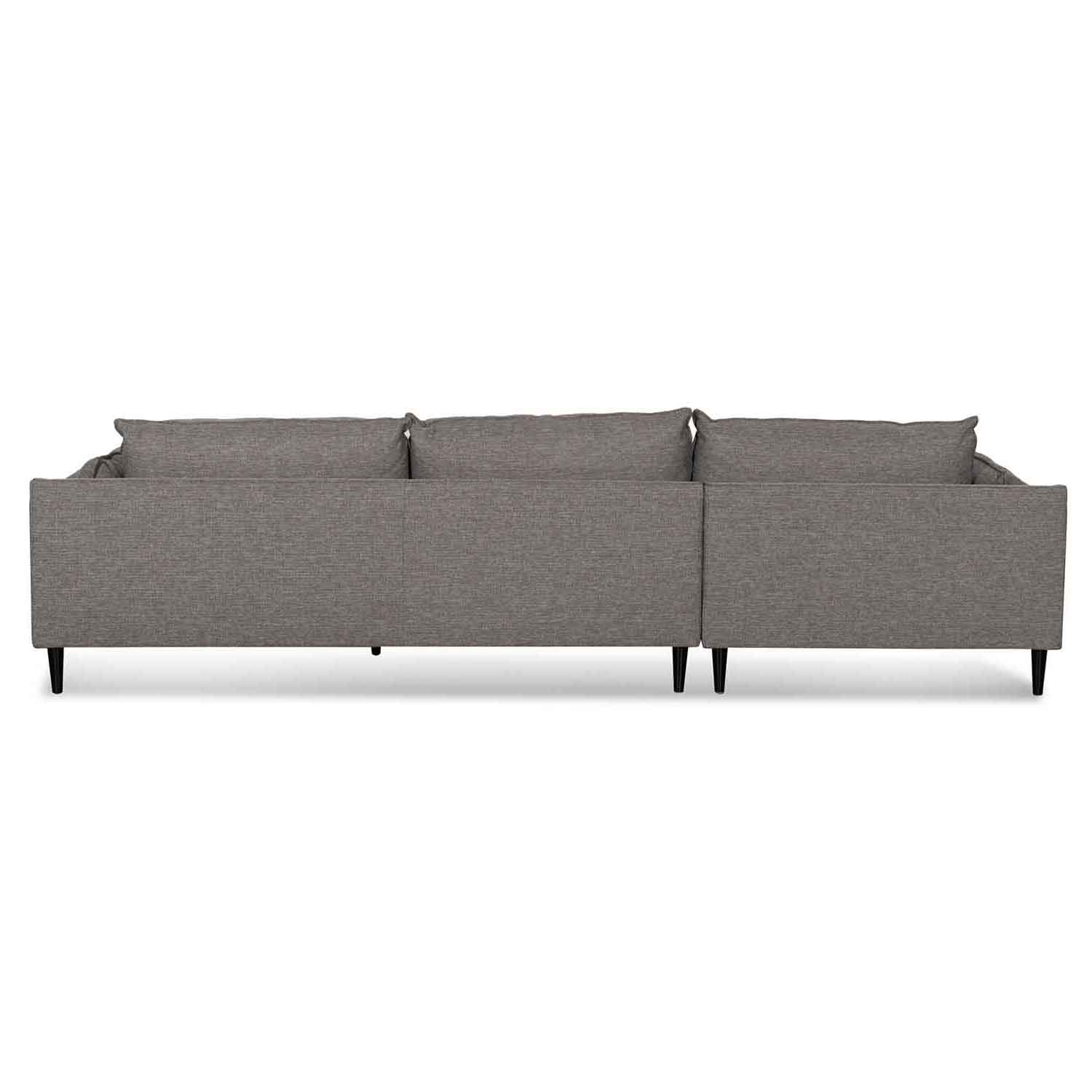 Lucio 4S Left Chaise Sofa - Graphite Grey - Sofas