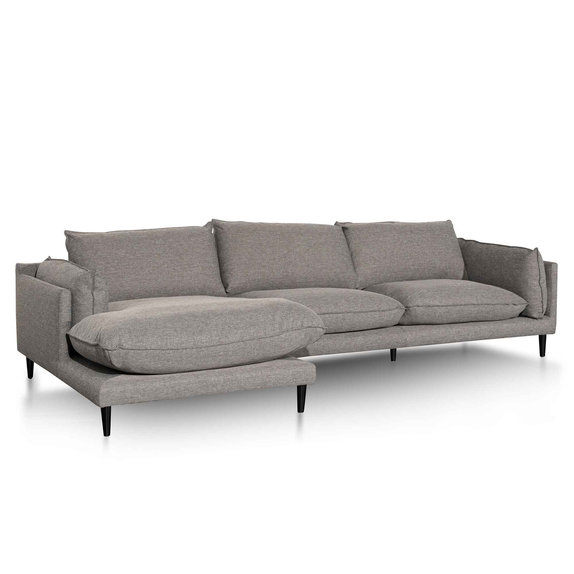 Lucio 4S Left Chaise Sofa - Graphite Grey - Sofas