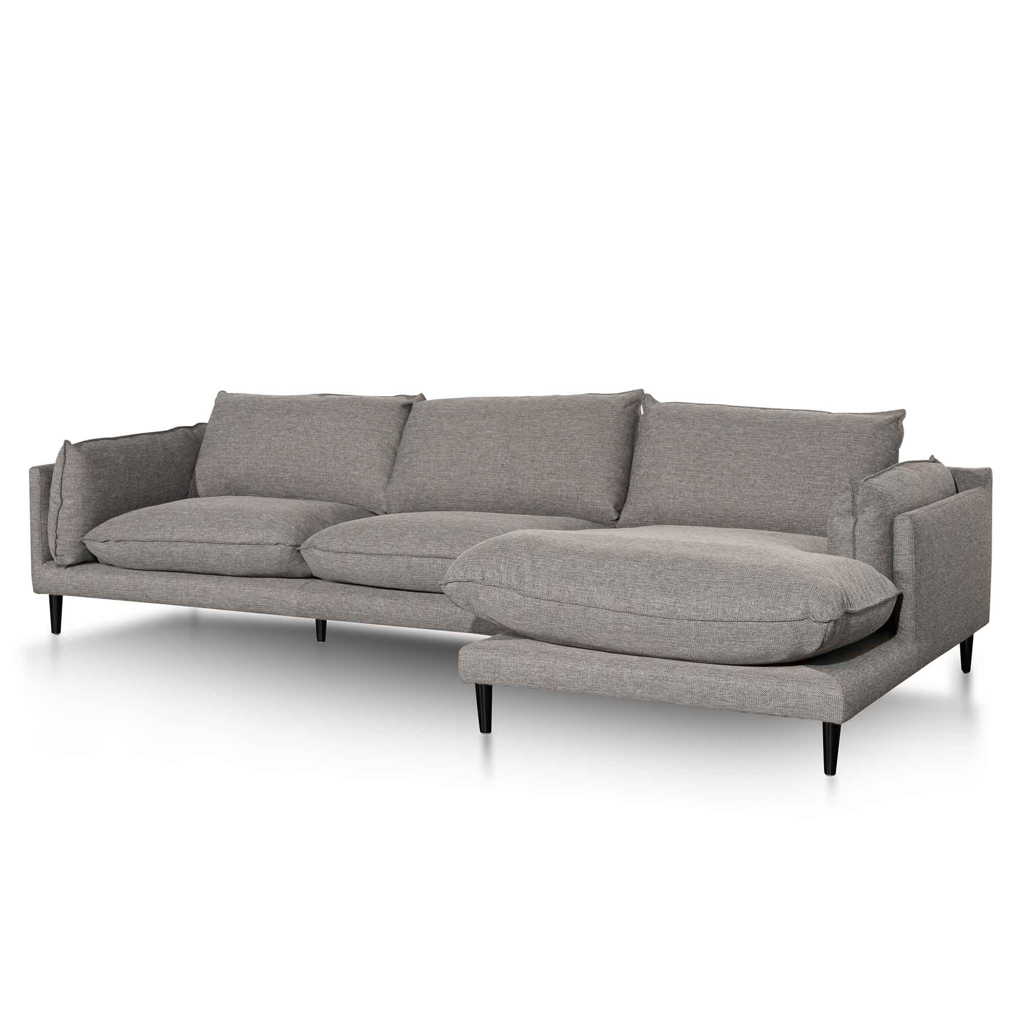 Lucio 4S Right Chaise Sofa - Graphite Grey - Sofas