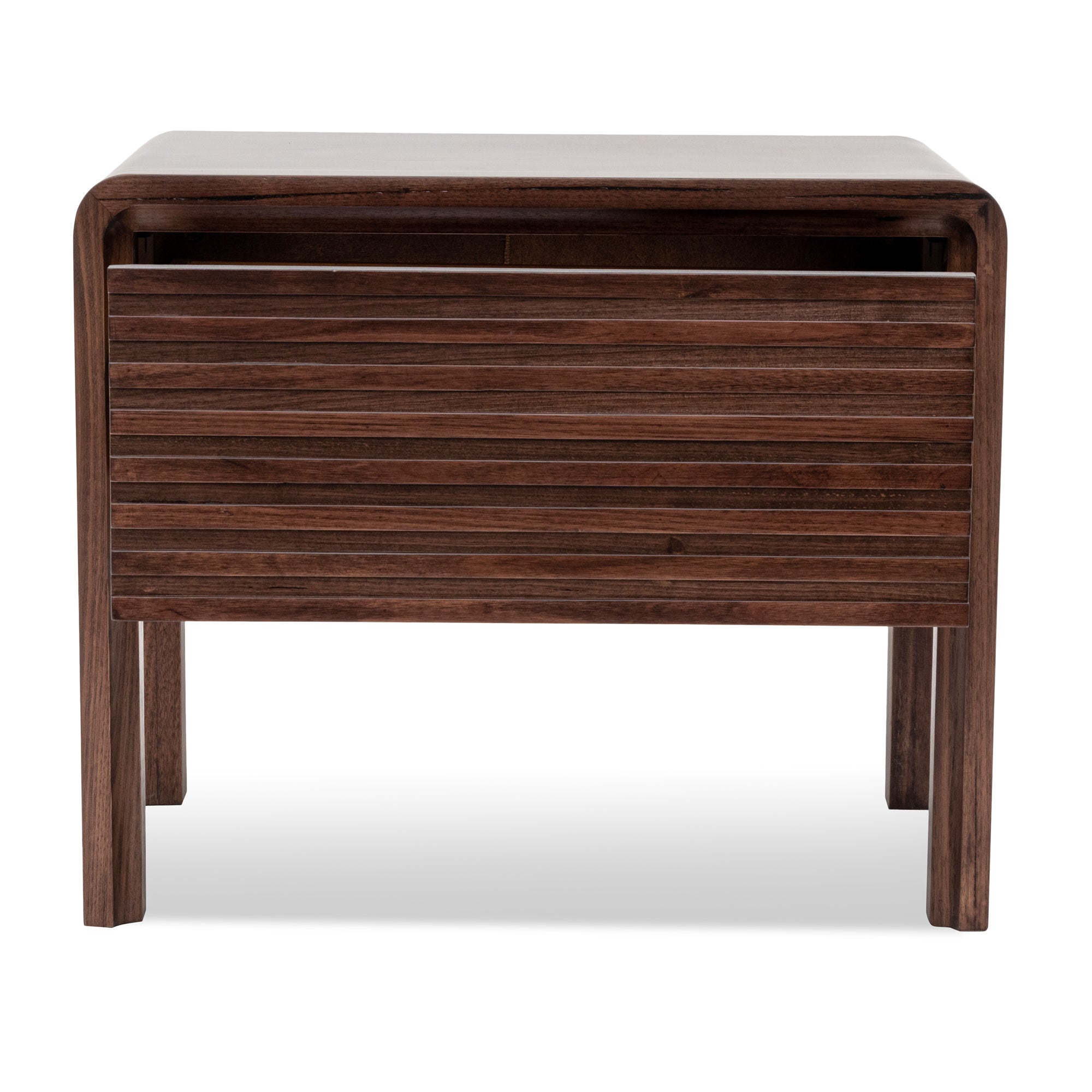 Lulu Single Drawer Bedside Table - Walnut - Bedside Tables