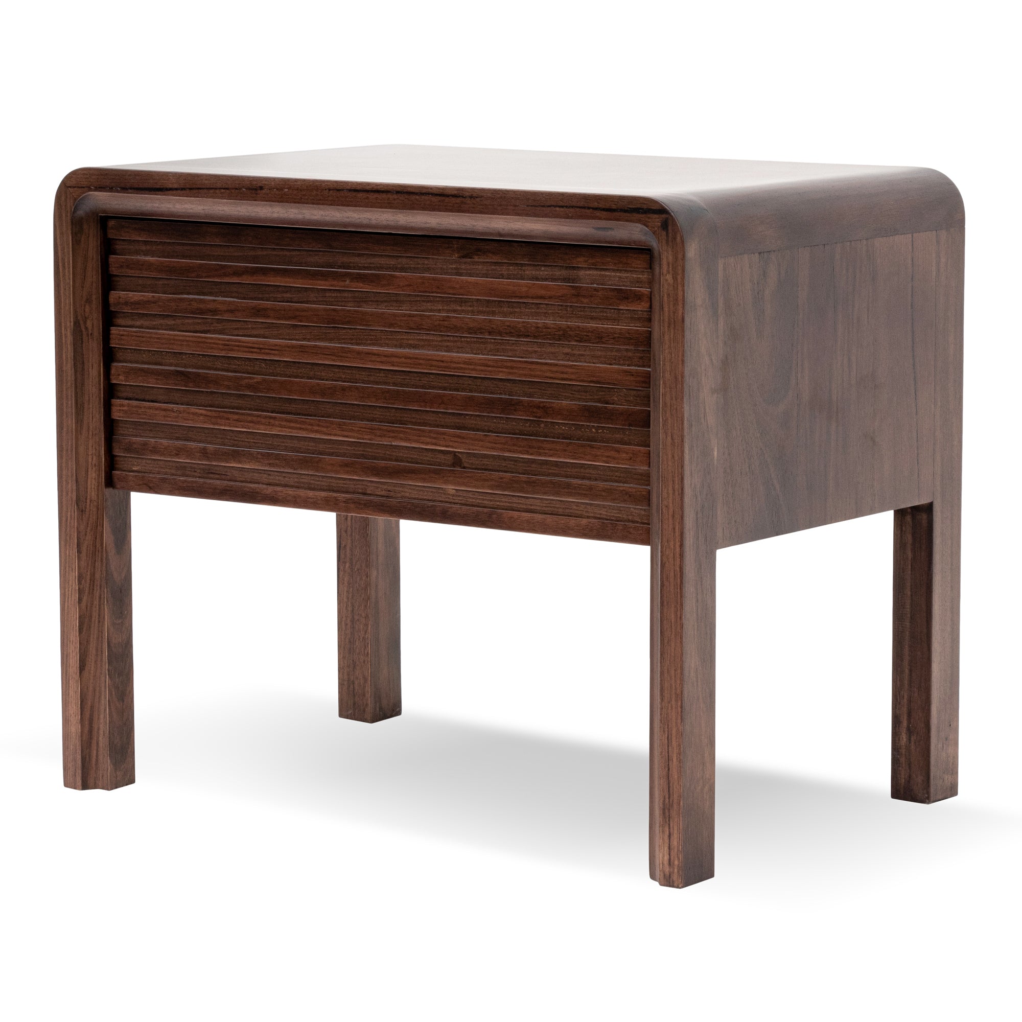Lulu Single Drawer Bedside Table - Walnut - Bedside Tables