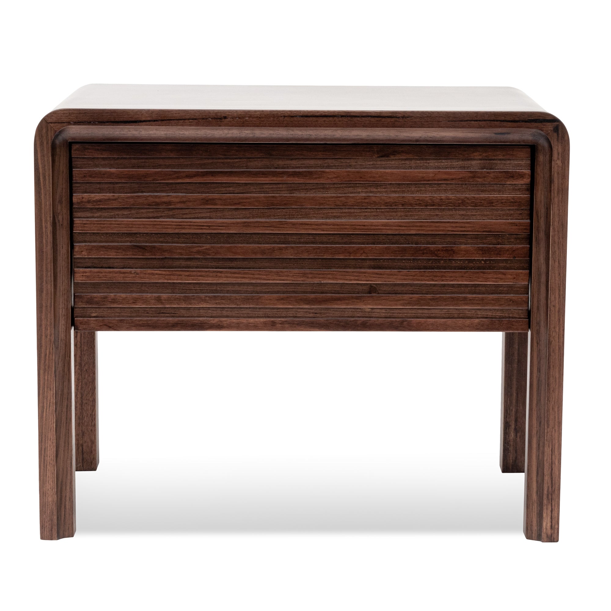 Lulu Single Drawer Bedside Table - Walnut - Bedside Tables