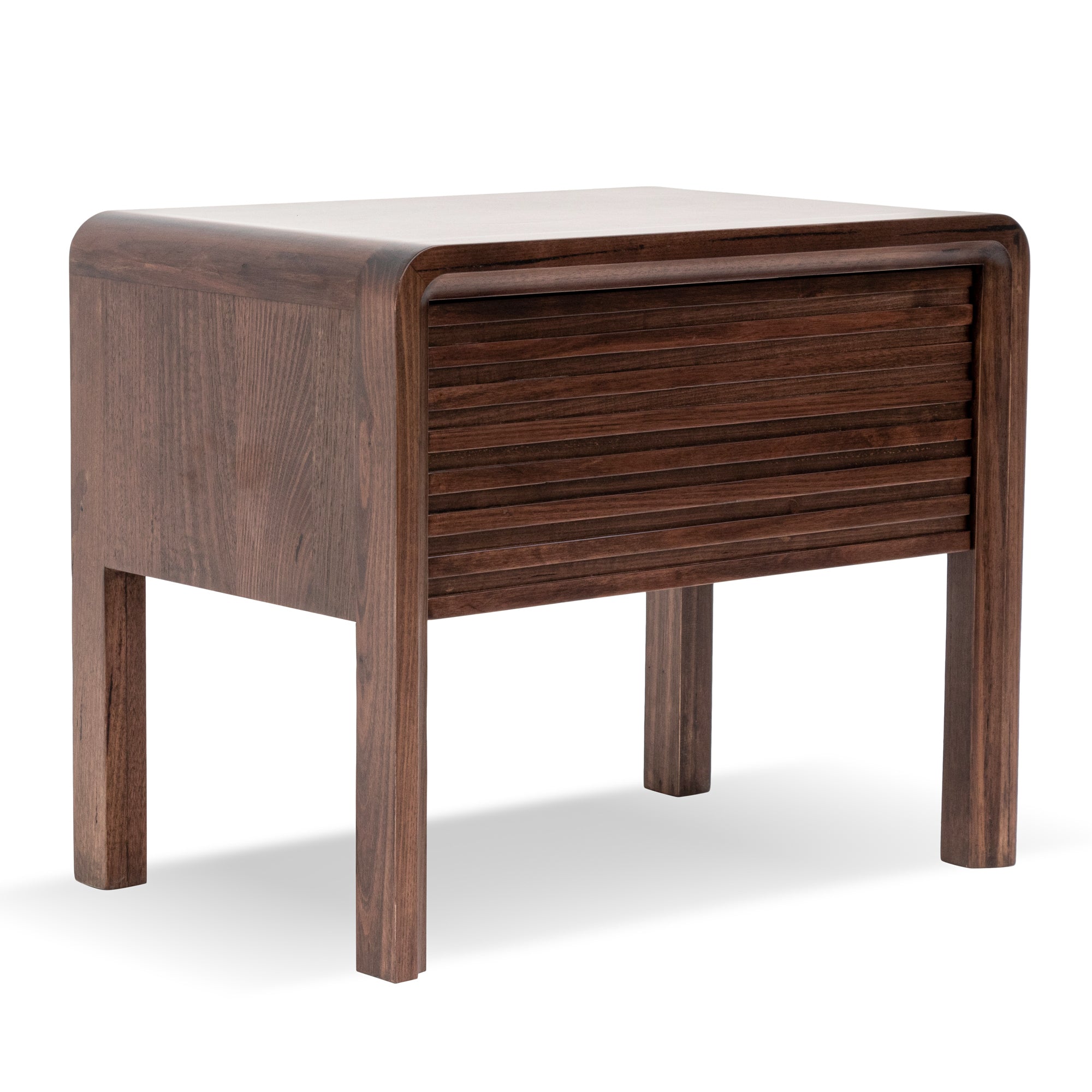 Lulu Single Drawer Bedside Table - Walnut - Bedside Tables