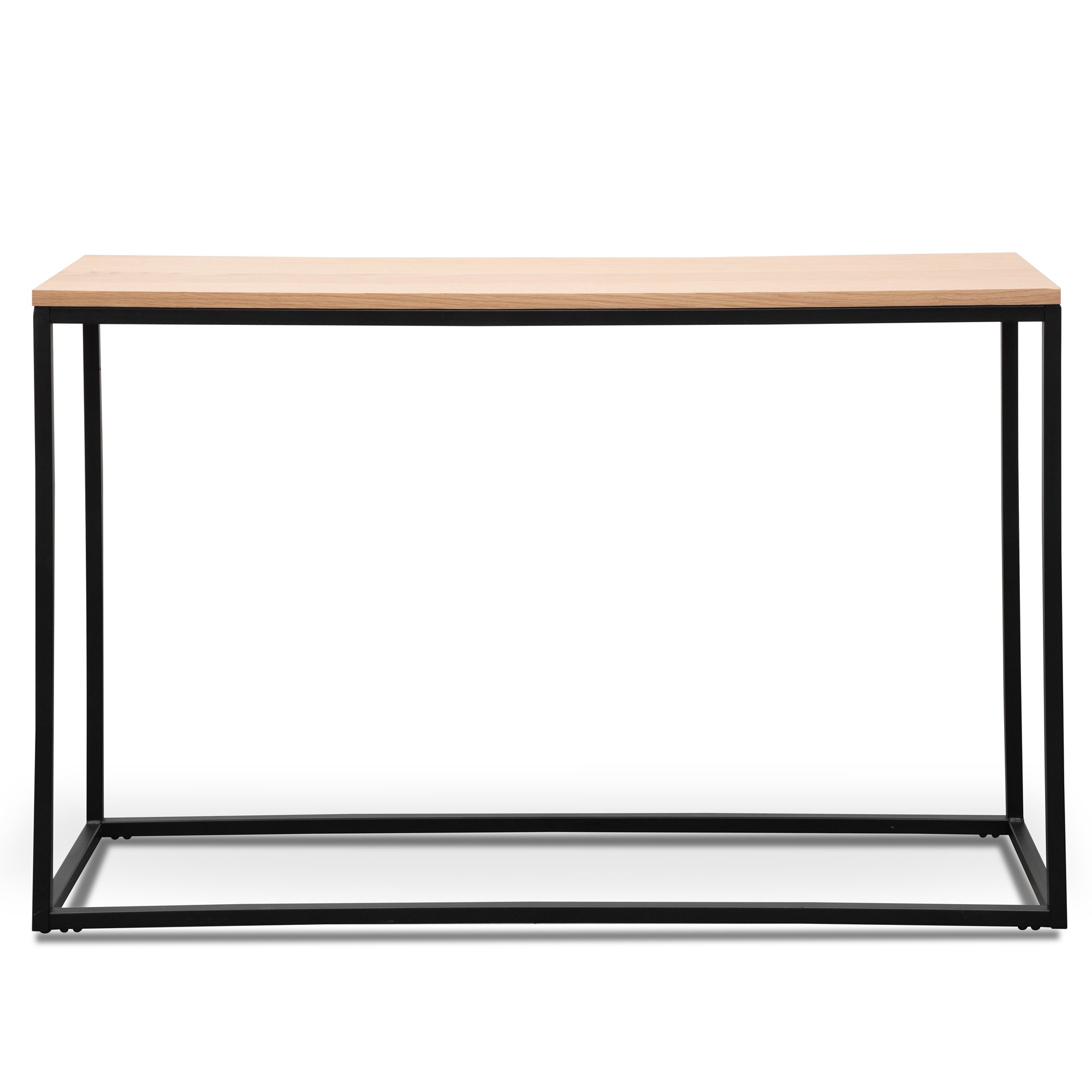 Luna 1.2m Natural Wood Console Table - Black - Console
