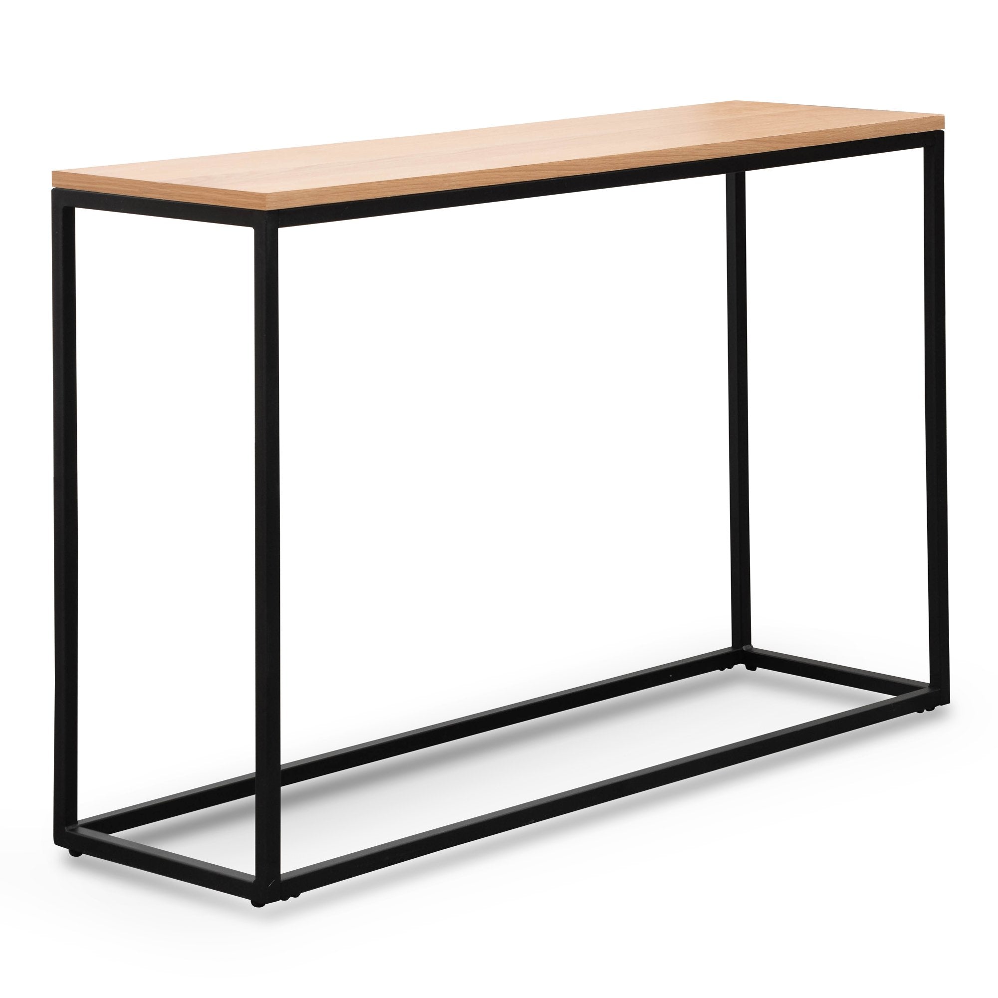 Luna 1.2m Natural Wood Console Table - Black - Console