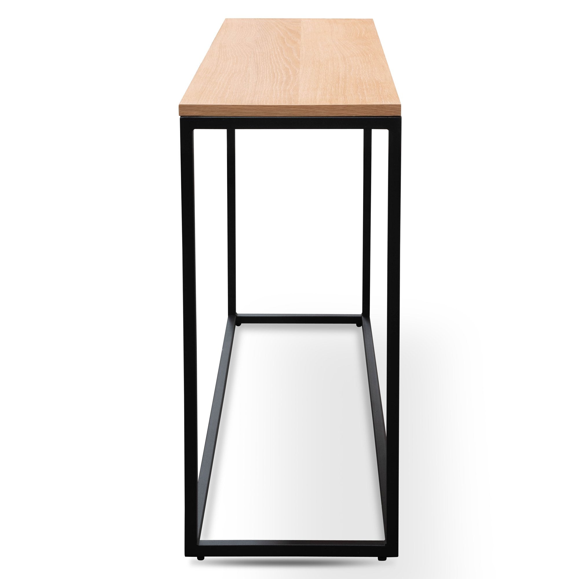 Luna 1.2m Natural Wood Console Table - Black - Console