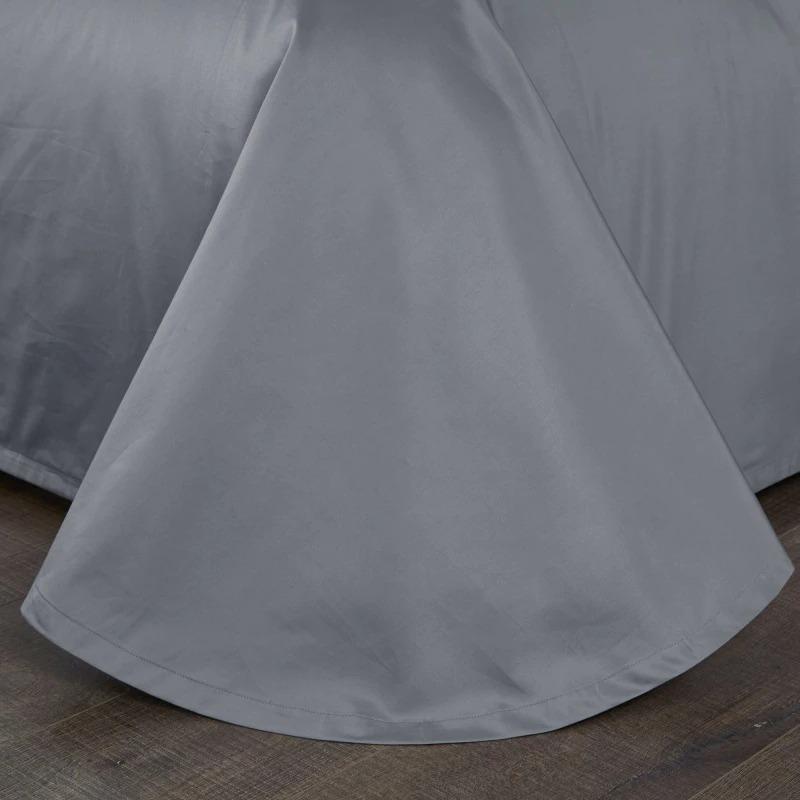 Luxurious 1200-Thread-Count Grey Duvet Cover Set (Egyptian Cotton) - Duvet Covers