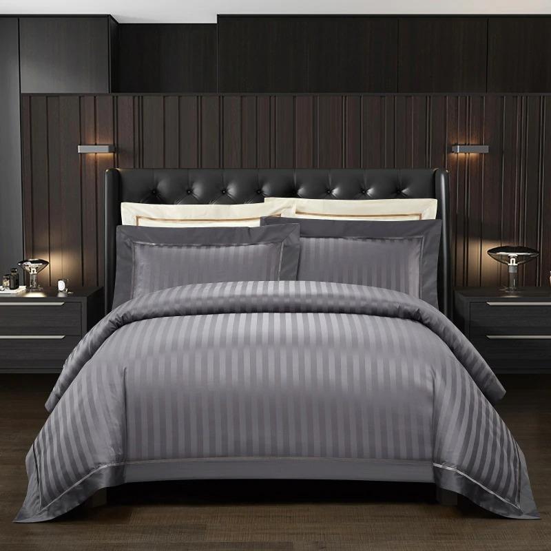 Luxurious 1200-Thread-Count Grey Duvet Cover Set (Egyptian Cotton) - Duvet Covers