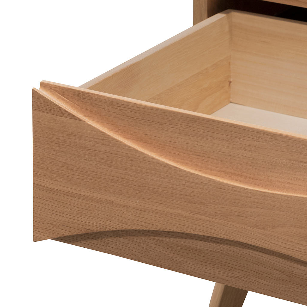 Mabel 2 Drawer Bedside Table - Natural - Bedside Tables