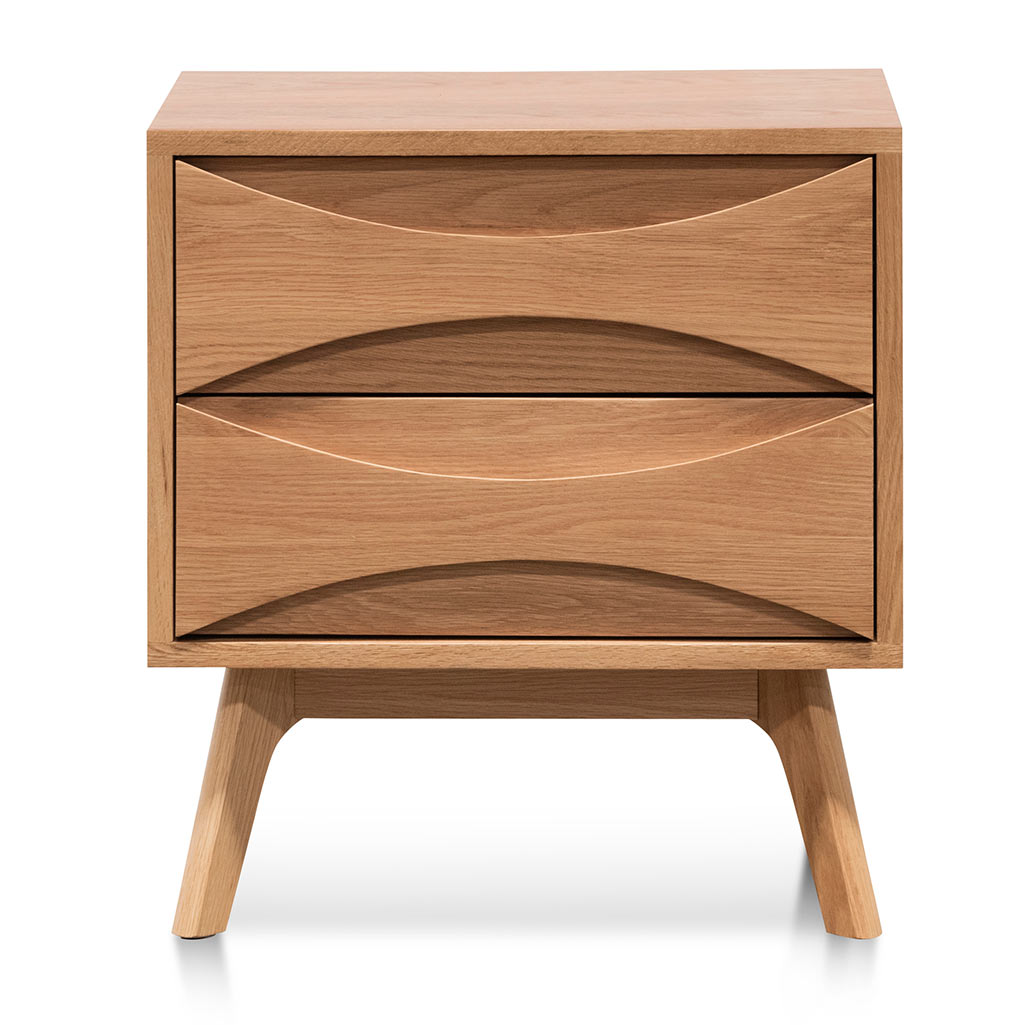 Mabel 2 Drawer Bedside Table - Natural - Bedside Tables