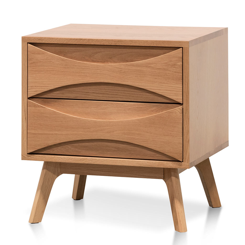 Mabel 2 Drawer Bedside Table - Natural - Bedside Tables