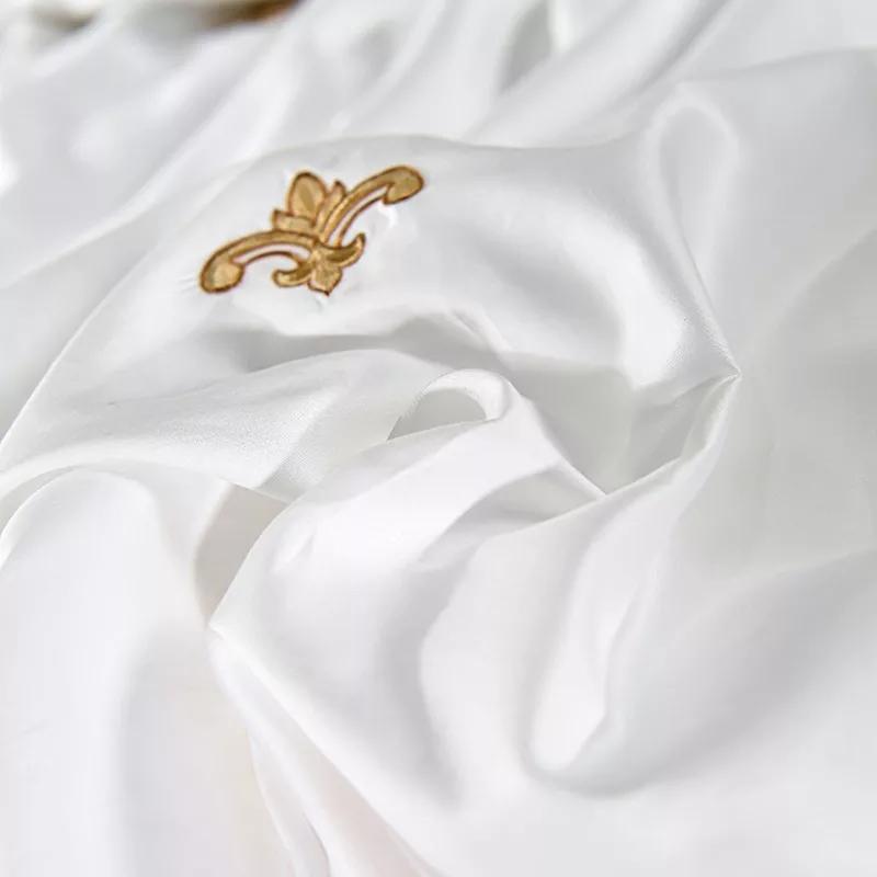 Madeline Golden Embroidery Duvet Cover Set (Egyptian Cotton) - Duvet Covers