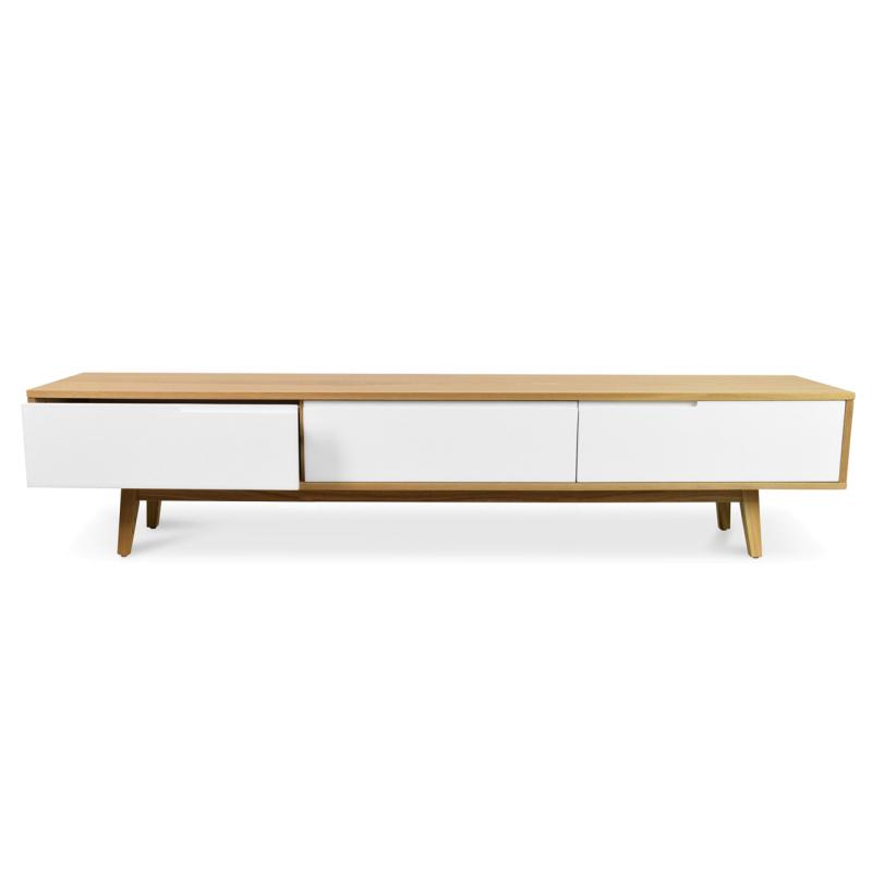 Magnus Wooden Scandinavian TV Unit - Lowline - Natural - TV Units
