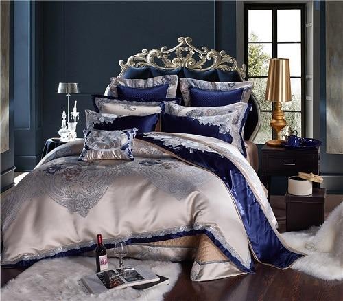 Majestic Blue Duvet Cover Set (1000 TC) - Duvet Covers