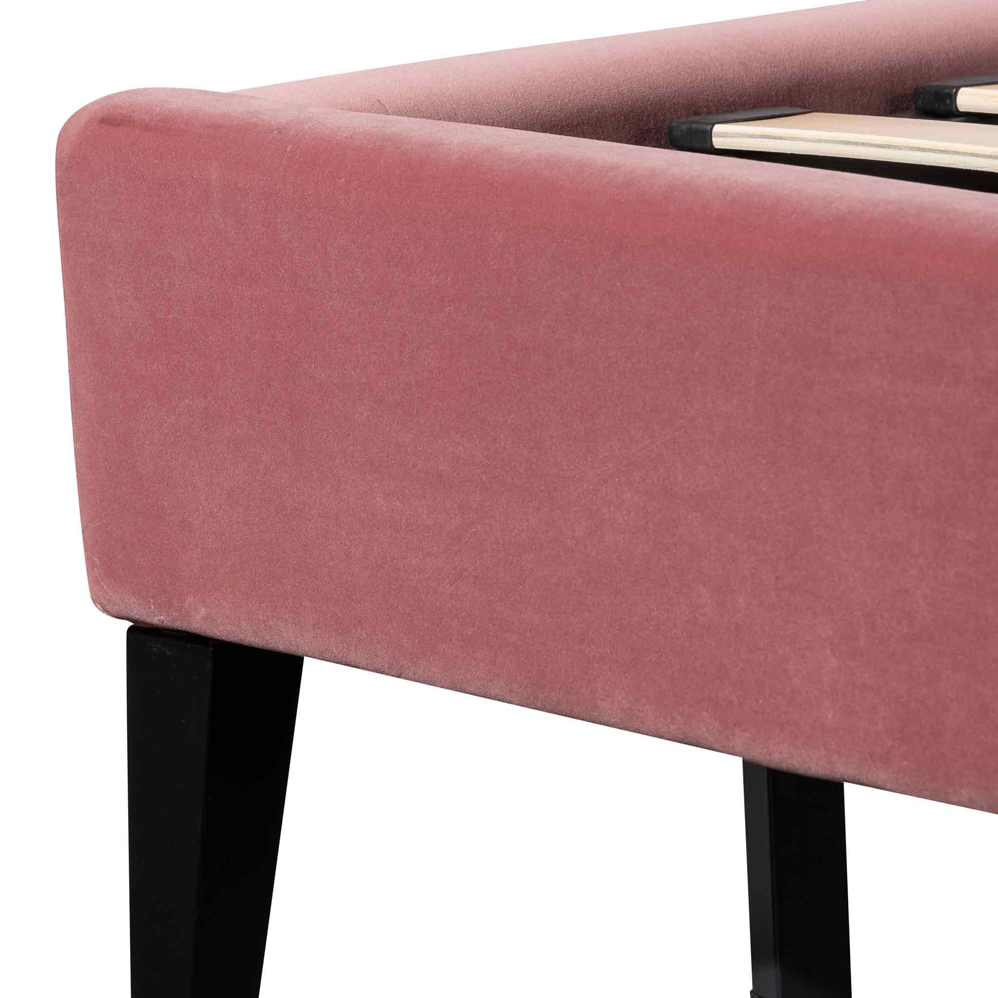 Mark C.King Bed Frame - Blush Peach Velvet - Beds