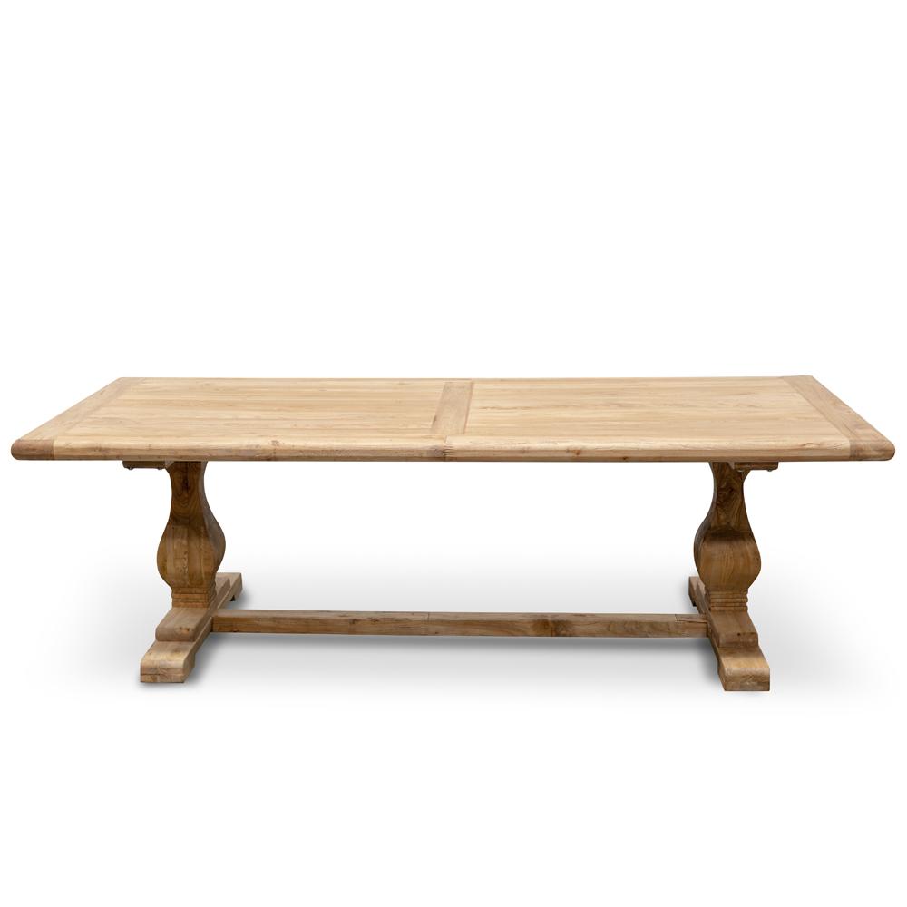 Mark Reclaimed 2.4m Ash Wood Dining Table - Rustic Natural - Dining Tables