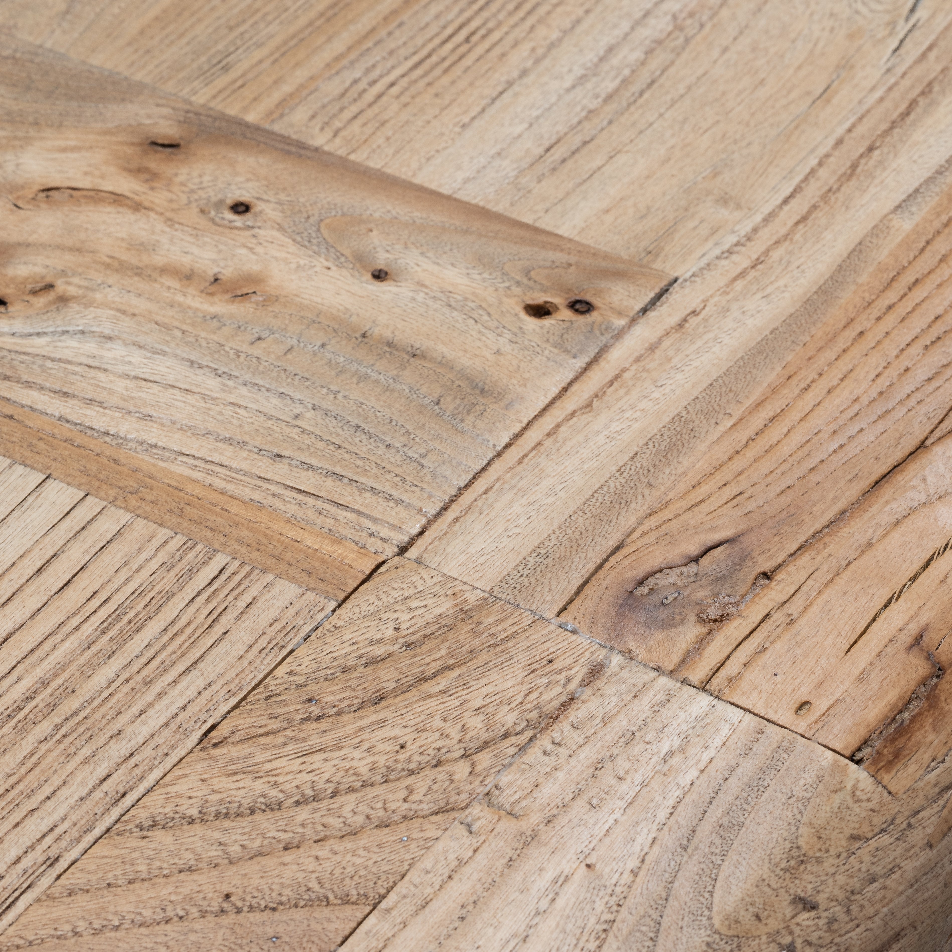 Mark Reclaimed Ash Wood Dining Table 1.98m - Rustic Natural - Dining Tables