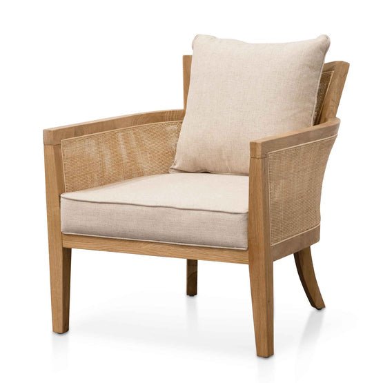 Martin Rattan Armchair - Distress Natural and Sand White - Armchairs