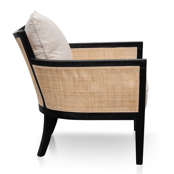 Martin Rattan Armchair With Sand White - Armchairs