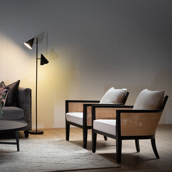 Martin Rattan Armchair With Sand White - Armchairs