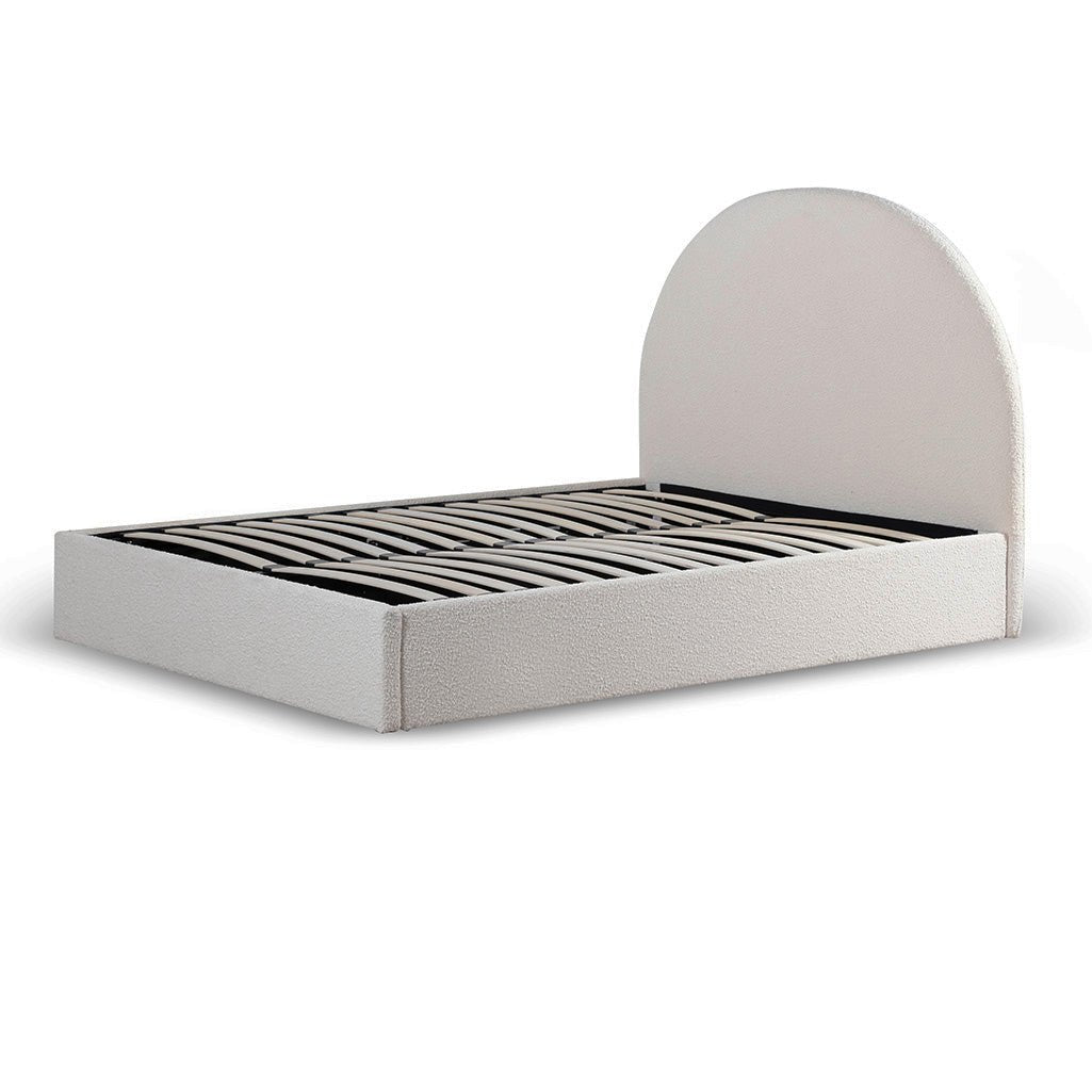 Maximus Queen Bed Frame - Ivory Boucle - Beds