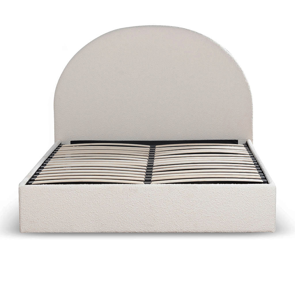 Maximus Queen Bed Frame - Ivory Boucle - Beds