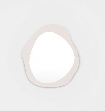 Milani 95cm Abstract Mirror - Sand - Mirror