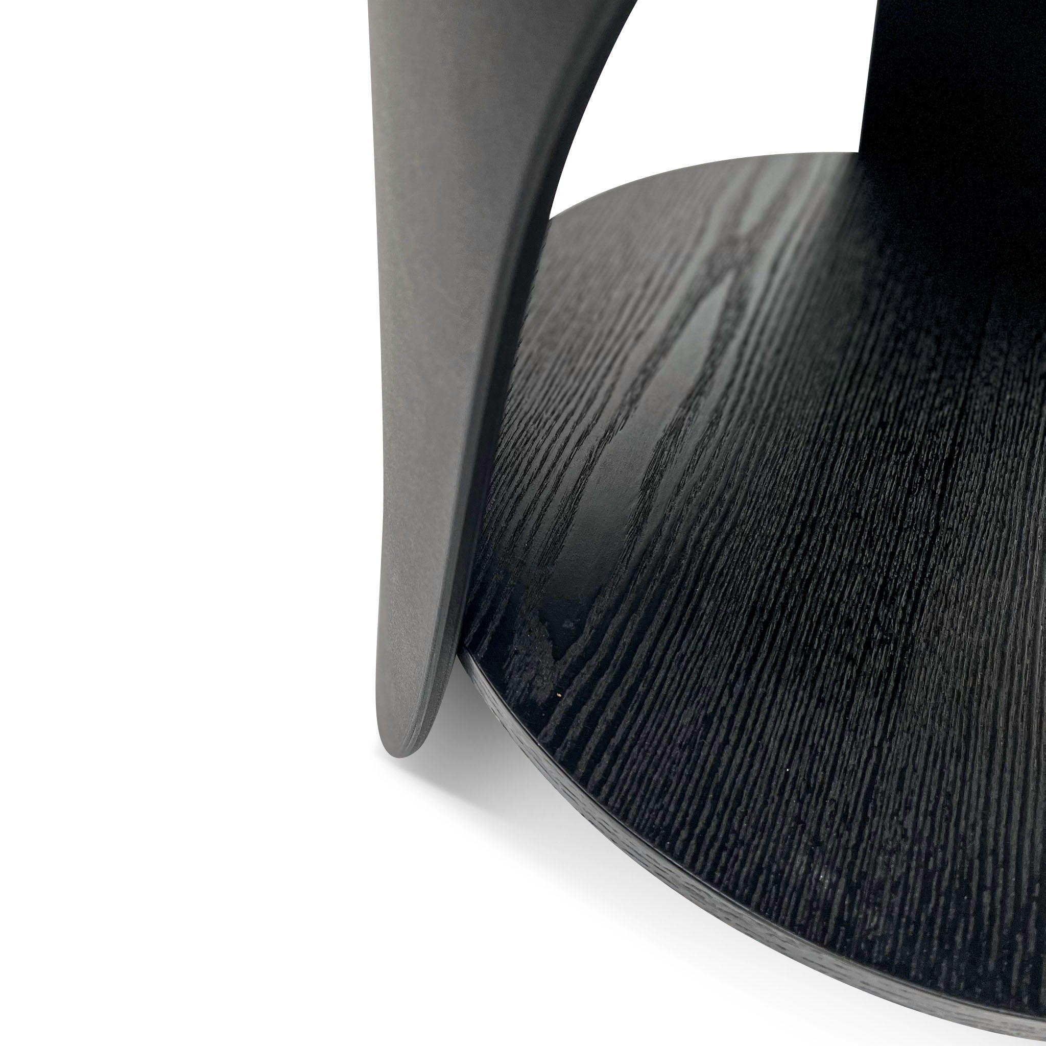 Milani Round Side Table - Full Black - Bedside Tables