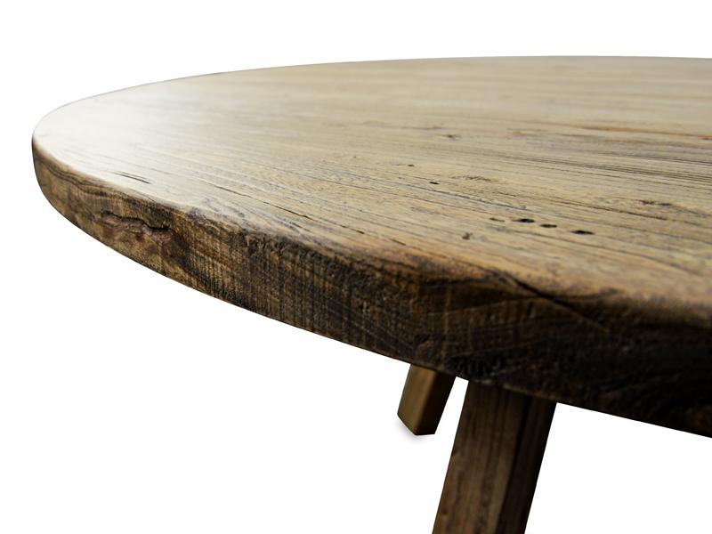 Mina Reclaimed 1.25m Round Wooden Dining Table - Dining Tables