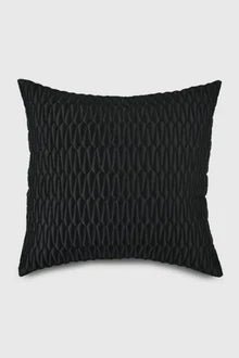 Monaco Quilted Black Pillow Cover - Pillow Covers
