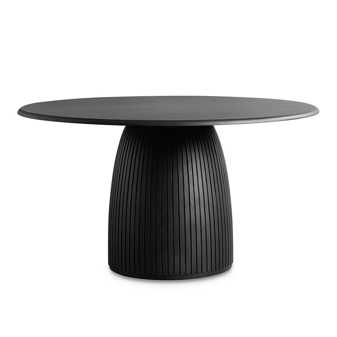 Moscow 1.4m Round Dining Table - Full Black - Dining Tables