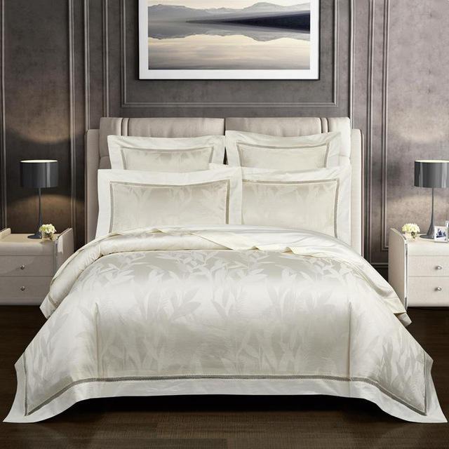 Nadine Duvet Cover Set (Egyptian Cotton, 1000 TC) - Duvet Covers