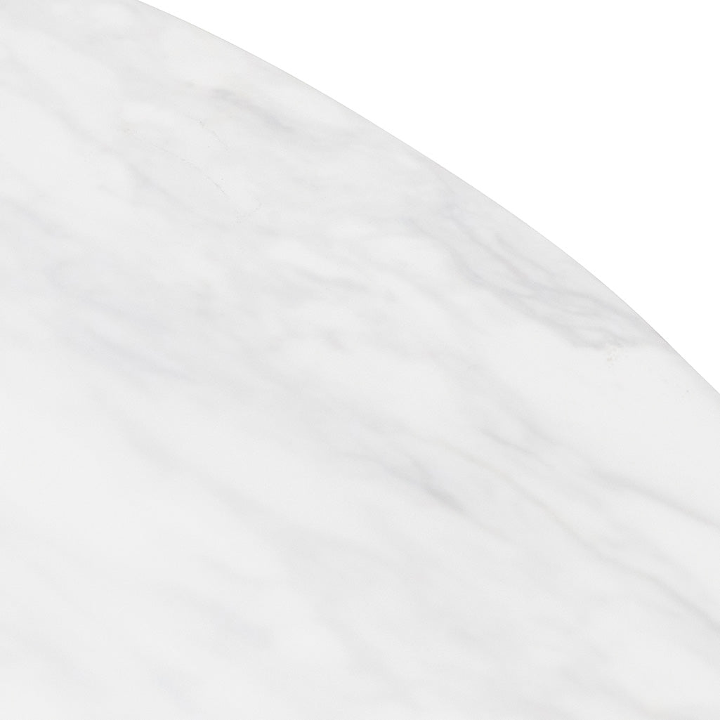 Nemo 1.2m Round Marble Dining Table - White - Dining Tables