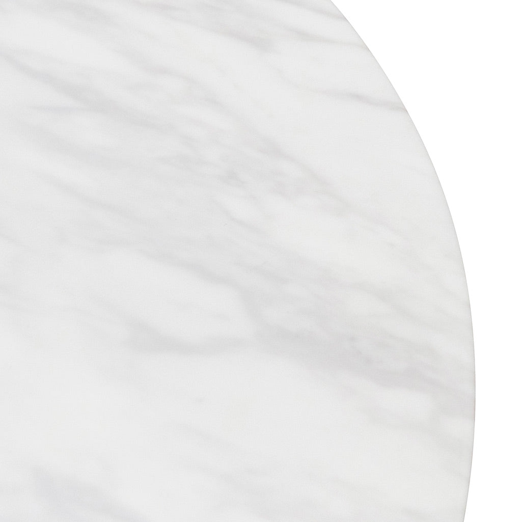 Nemo 1.2m Round Marble Dining Table - White - Dining Tables