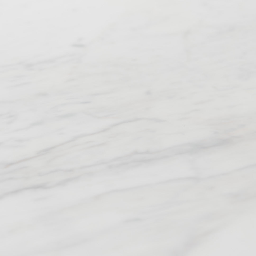 Nemo 1.2m Round White Marble Dining Table - Black - Dining Tables