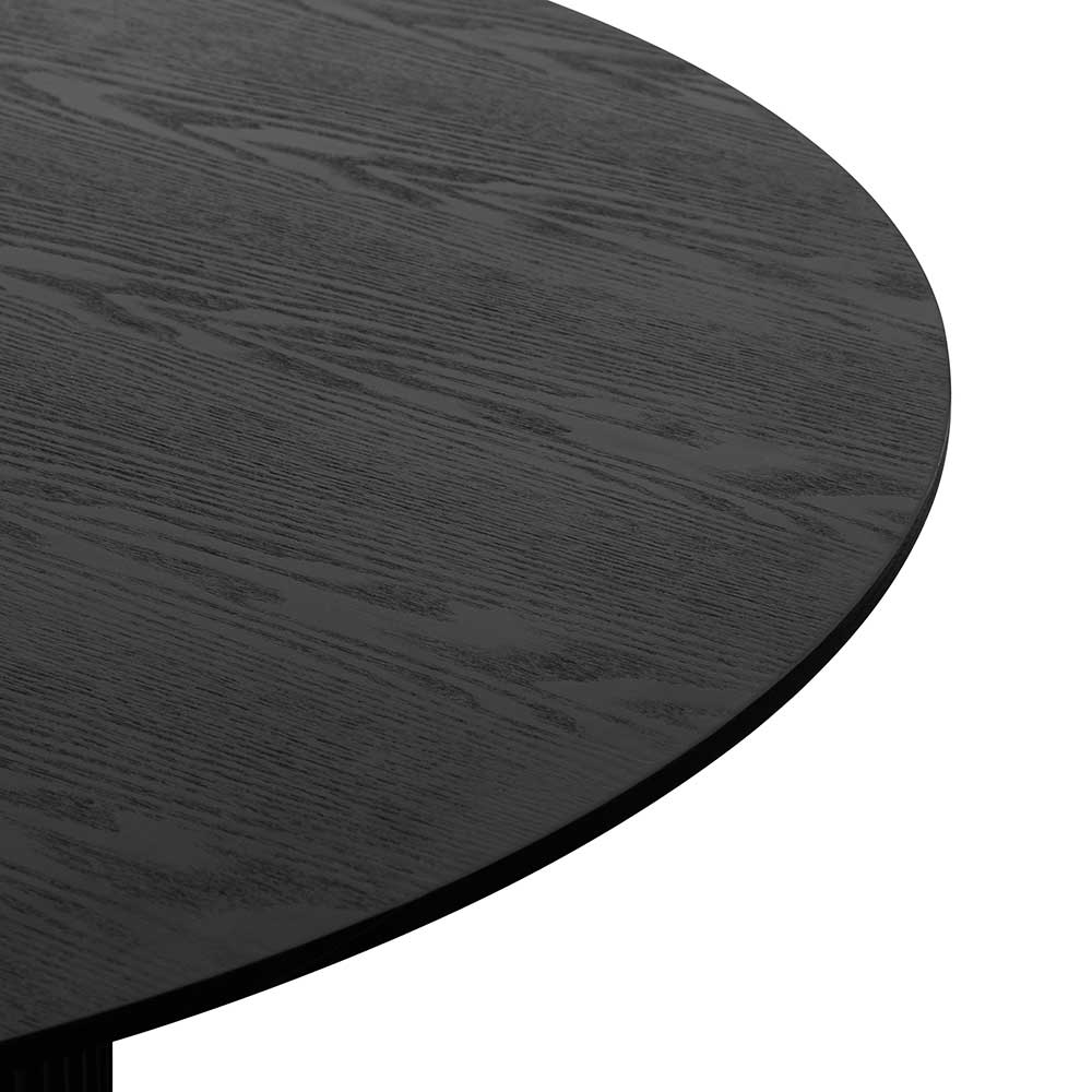 Nemo 1.2m Round Wooden Dining Table - Black - Dining Tables