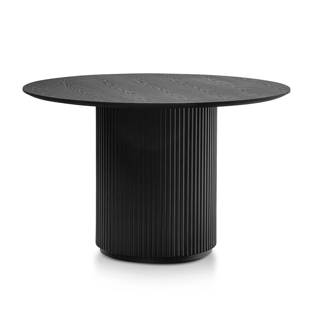 Nemo 1.2m Round Wooden Dining Table - Black - Dining Tables