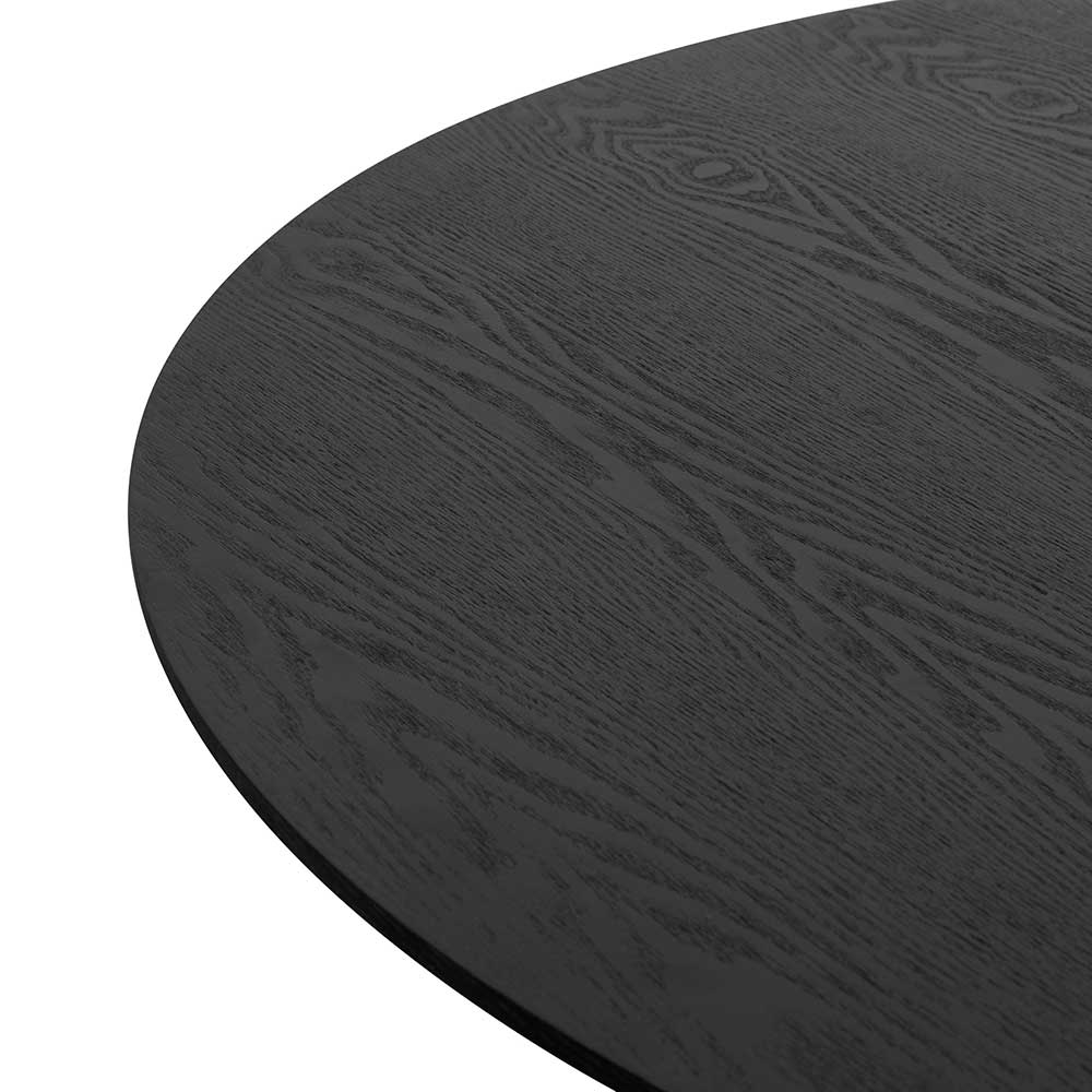 Nemo 1.2m Round Wooden Dining Table - Black - Dining Tables