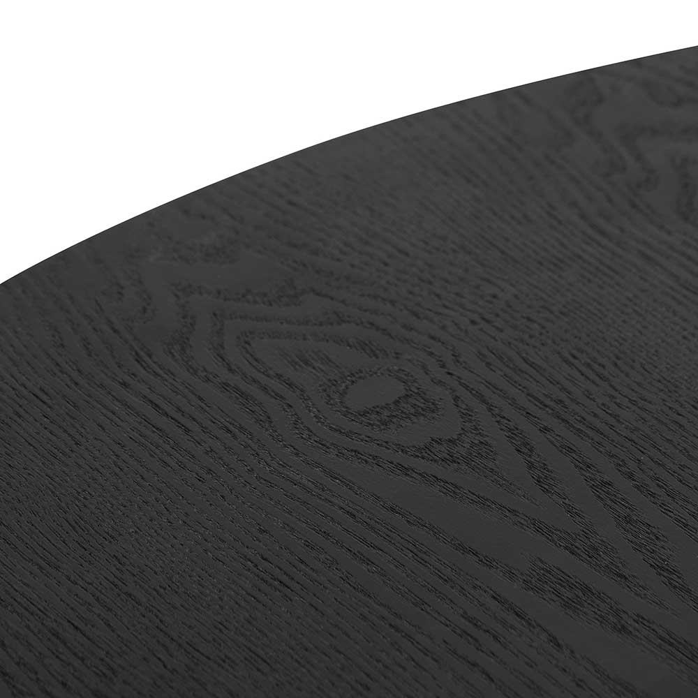 Nemo 1.2m Round Wooden Dining Table - Black - Dining Tables