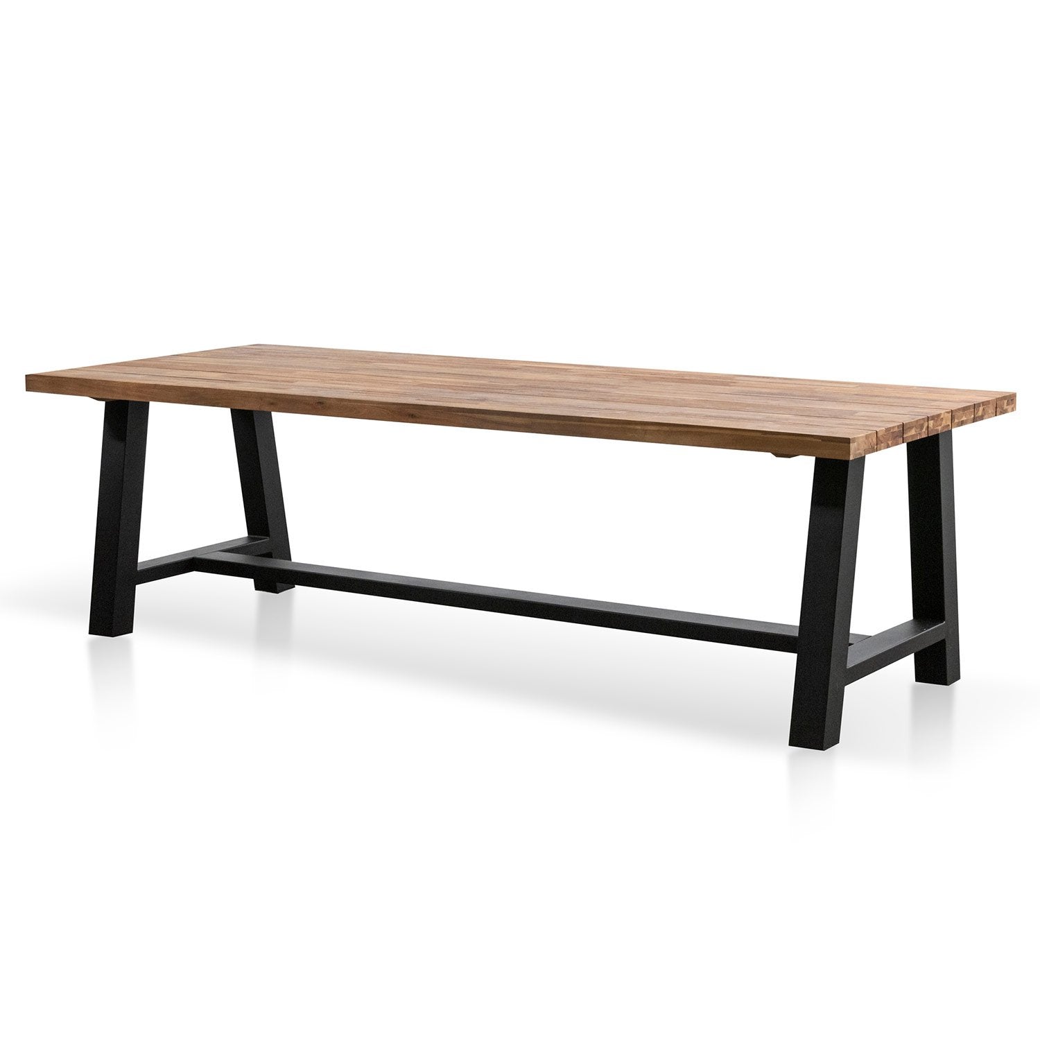 Nemo 2.5m Outdoor Dining Table - Natural Top and Black Base - Dining Tables